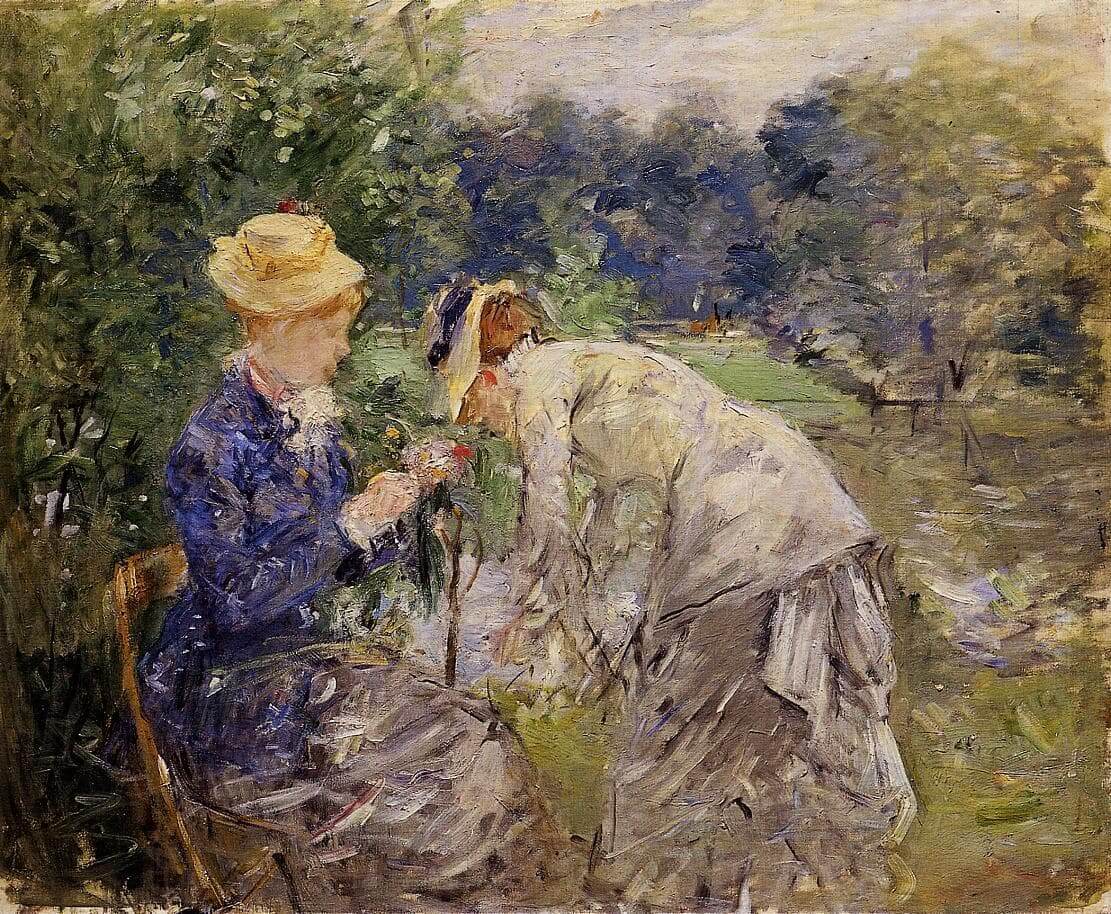 "In the Bois de Boulogne" oleh Berthe Morisot